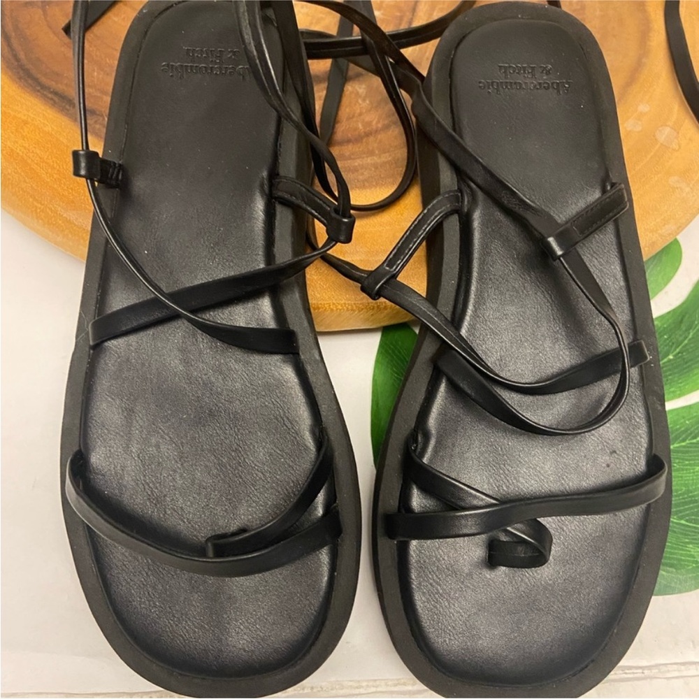 Abercrombie & Fitch Lace Up Platform Sandals